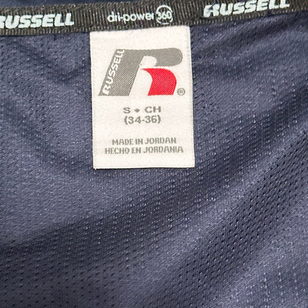 Men’s Russell Small 34 - 36 Full Zip Navy Blue Jacket Long Sleeve Dri-power 360 - Picture 7 of 8